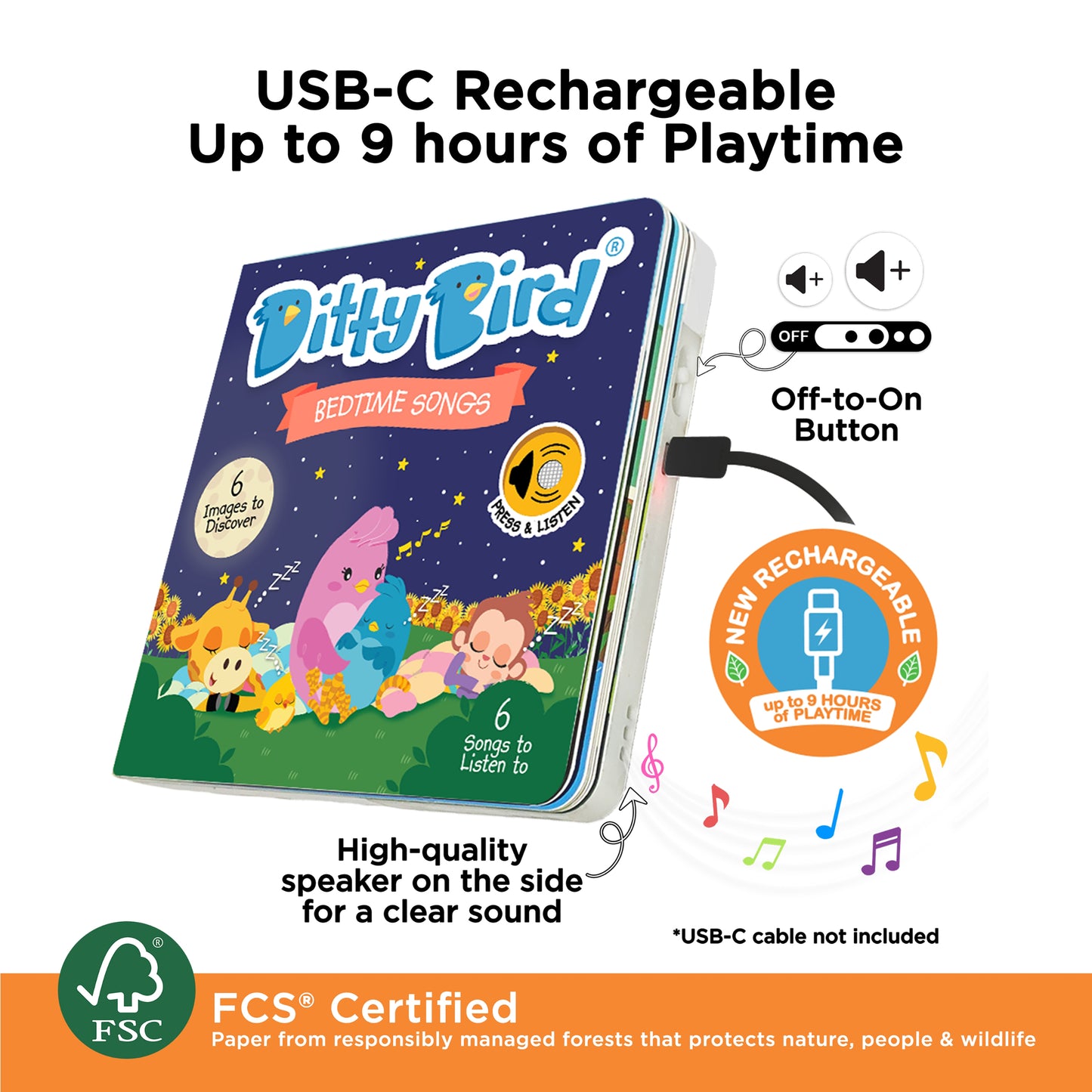 Ditty Bird (USB-C) - Bedtime Songs