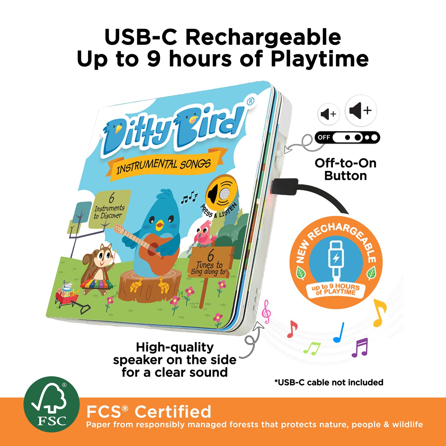 Ditty Bird (USB-C) - Instrumental Songs