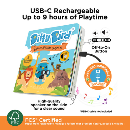 Ditty Bird (USB-C) - Safari Animal Sounds