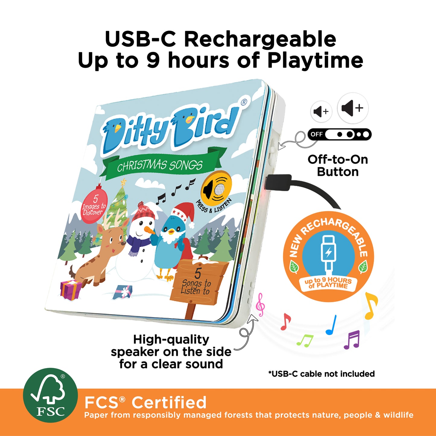 Ditty Bird (USB-C) - Christmas Songs