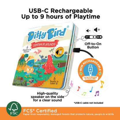 Ditty Bird (USB-C) - Dinosaur Sounds