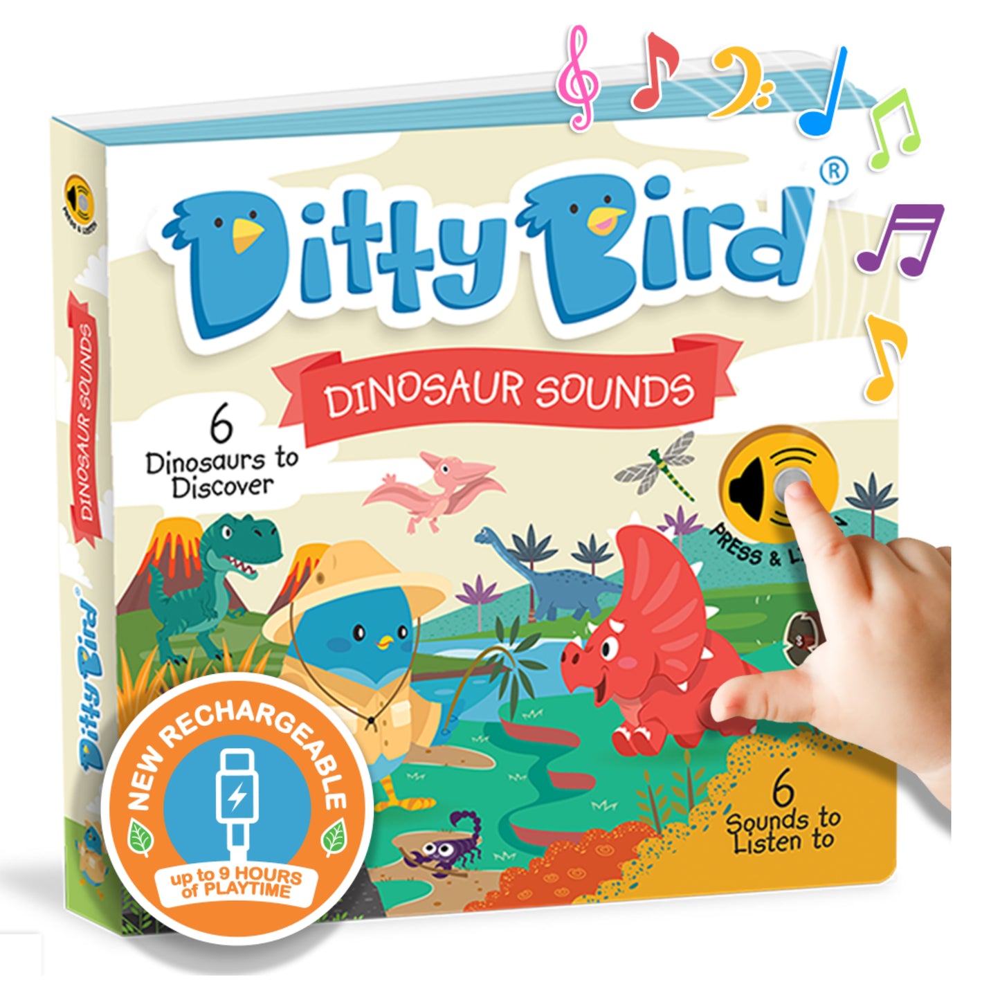 Ditty Bird (USB-C) - Dinosaur Sounds