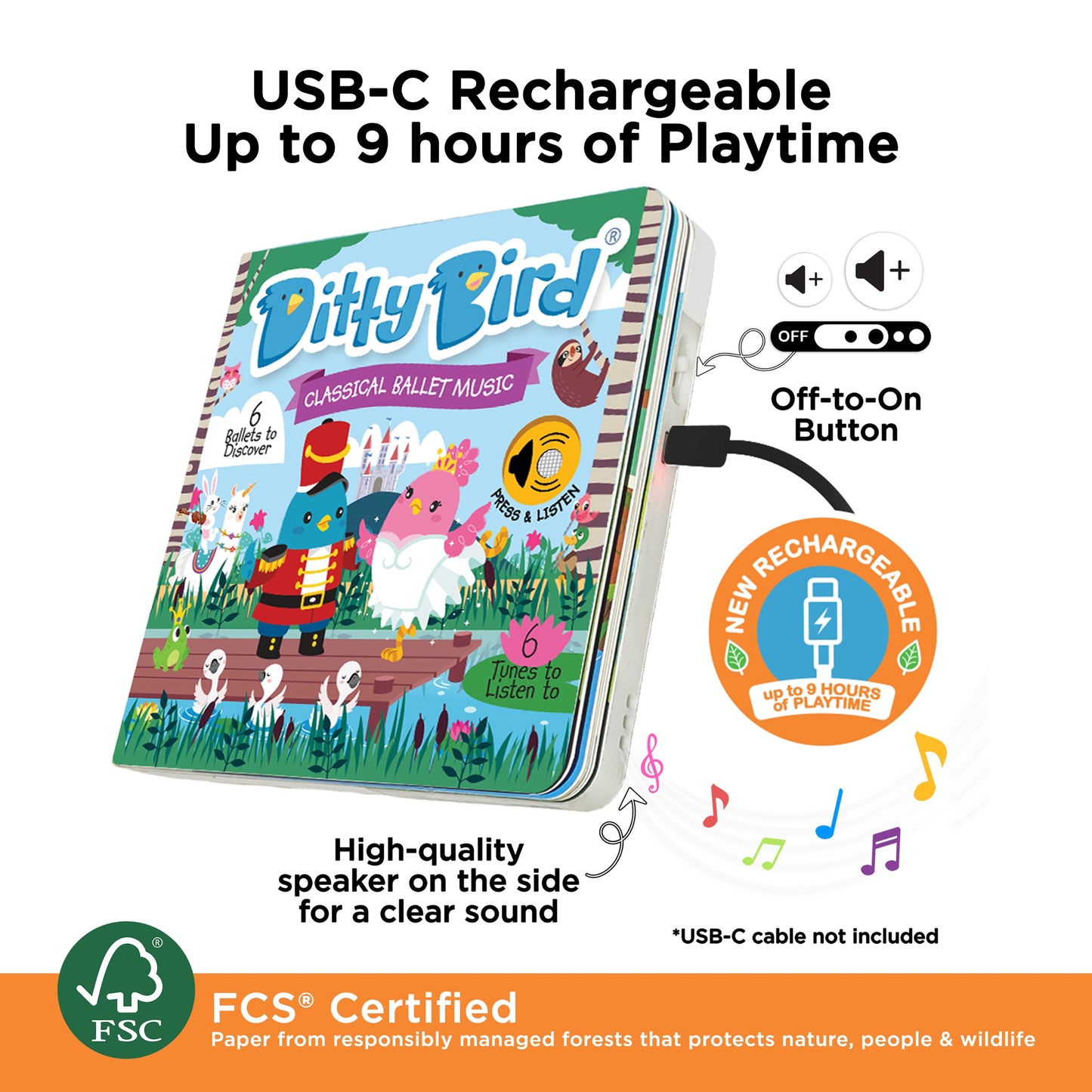 Ditty Bird (USB-C) - Classical Ballet Music