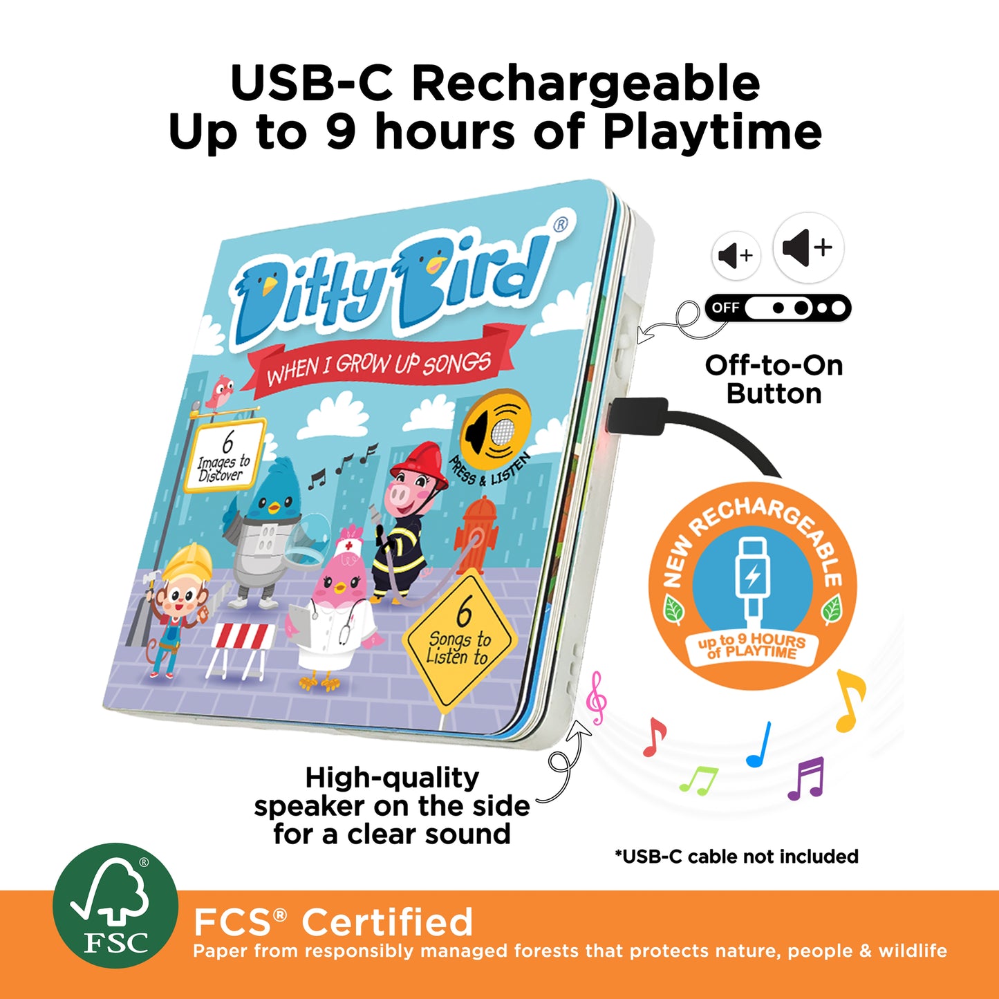 Ditty Bird (USB-C) - When I grow Up Songs