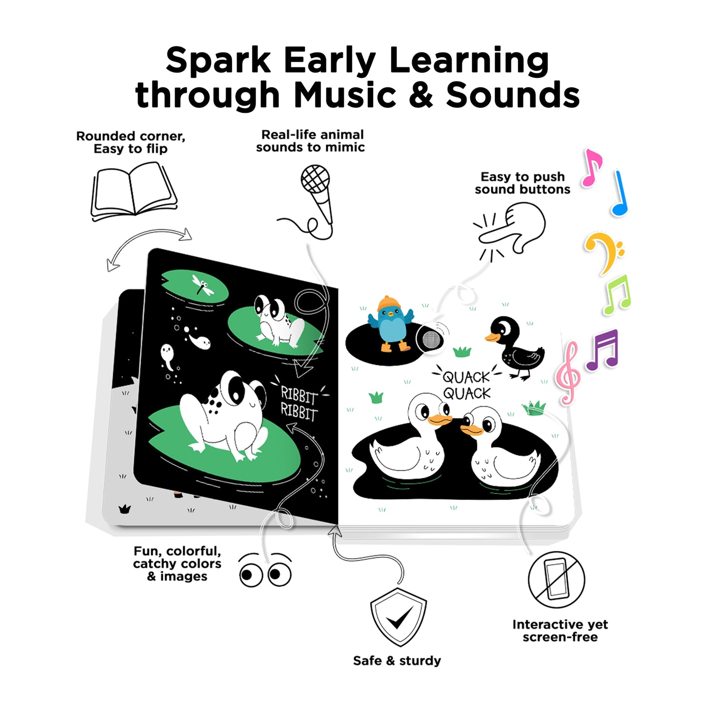 Ditty Bird (USB-C) - Black and White Animals