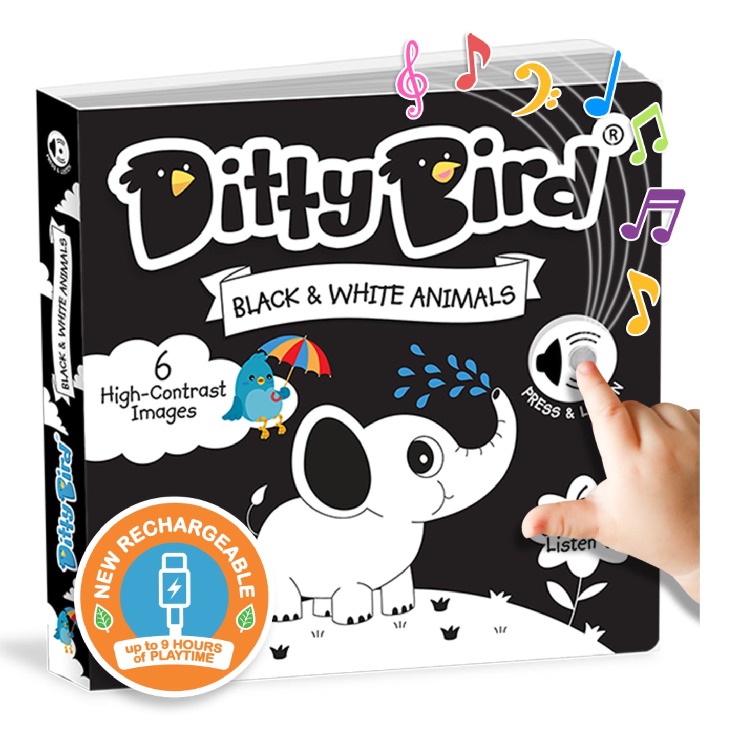 Ditty Bird (USB-C) - Black and White Animals