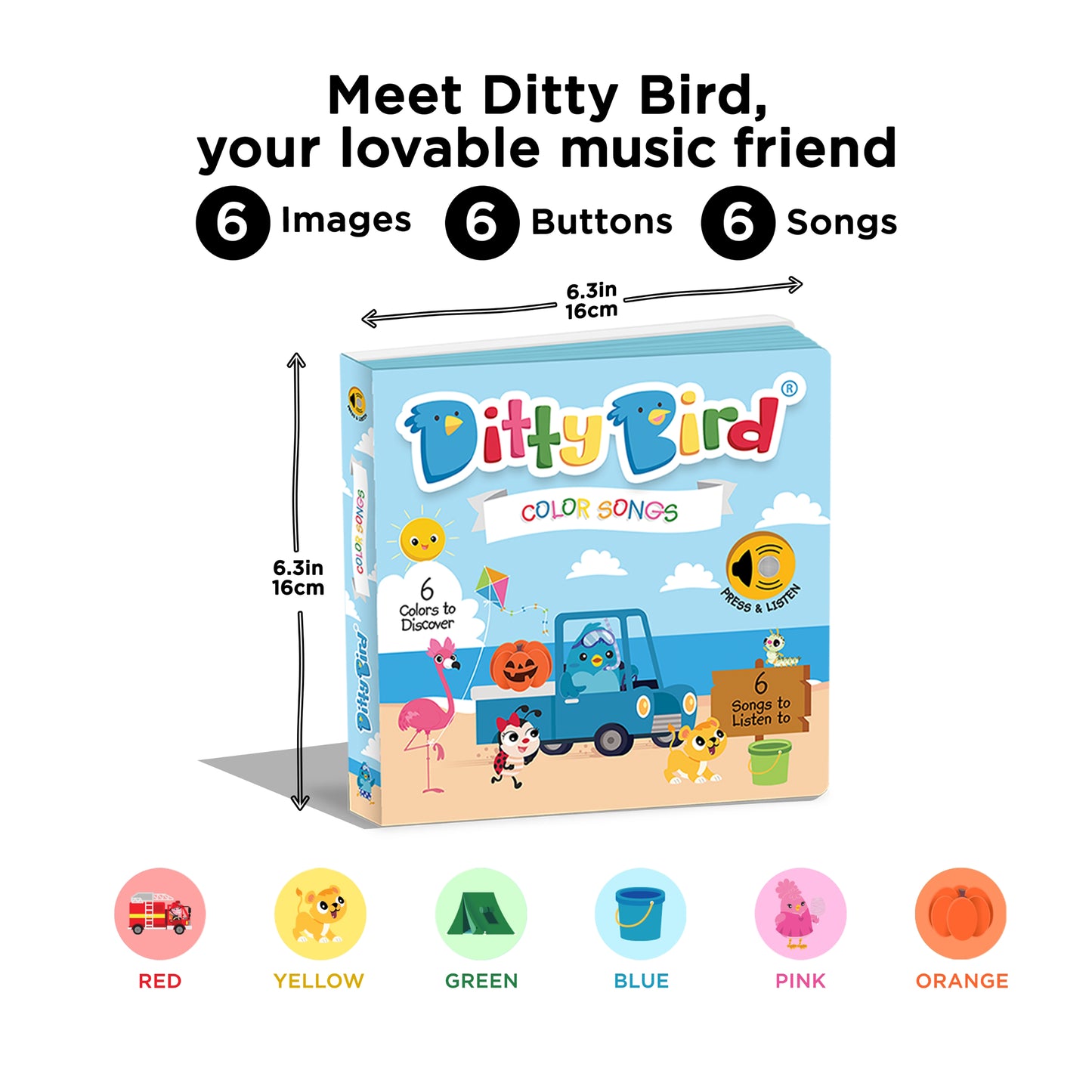 Ditty Bird (USB-C) - Color Songs